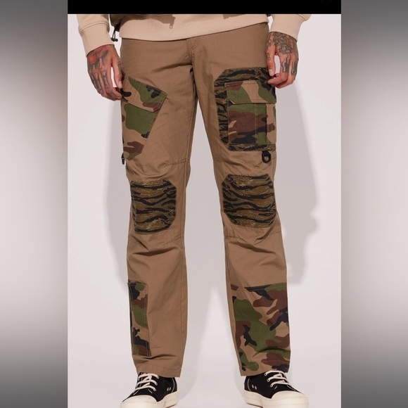 Patch up ripstop cargo men pants- Olive - Picture 4 of 8
